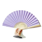 Plain Bamboo Paper fan, Promotion Folding fan color