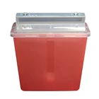 5 QT Box Sharps Medical Waste Wall Bracket Sharp Container