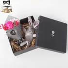 Design Factory Wholesale Custom Nice Design Square Black Lid And Base Gift Box