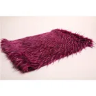Cheap Price Raccoon Wholesale Purple Long Pile Faux Fur Fabric
