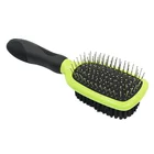 Eco-Friendly Dog Pet Brush Grooming Wholesale Double Side Bristle and Pin Dog Pet Massage Hair Cleaning Grooming Brush