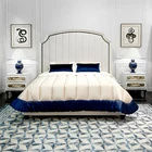 Modern Beds Fabric Bed Modern European Style Modern Wooden Bedroom Beds Fabric Double King Size Bed Sets
