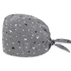 Nurse Surgical Doctor ER Chemo Surgery Skull Handmade 100% Cotton Nurse Cap Tie Back Nursing Surgical Cap