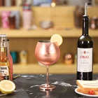 Luxury Copper Stainless steel 700ml glass wine metal champagne goblet