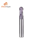 Solid carbide tungsten steel ball nose end mills 2 flutes or 4 flutes coated cnc end milling cutter for 0-68HRC