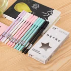 Matte neutral pen needle head black 0.38mm candy pen wholesale student office writing pen 10 pieces