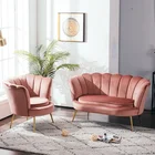 アマゾンホット販売ロイヤル高級デザインソファラブシート布張りベルベットフローラルリビングルームソファセット生地ラブシート
