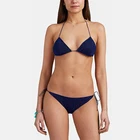 OEM solide adjustable side tie bikinis woman swimwear 2019 in bulk