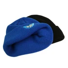 New style wholesale plain black beanie caps knit winter black embroidered beanie hat cotton black beanie