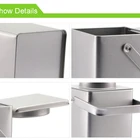 Food Grade Tinplate Metal Square Shaped Cookie Biscuit Tin Box Can With Handle