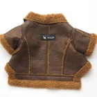 Luxury Fur Dog Jacket,Pet Jacket Clothing,Wholesales Biker Style Cool Dog Clothing Made Of PU Leather Material
