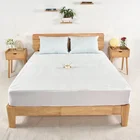 High Quality Super Cooling PE fiber Jacquard Knitting Fabric mattress protector with TPU waterproof