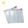 Cosmetic transparent silver metallic slider bubble packaging bag zipper bubble cosmetic pouch for korea cosmetic