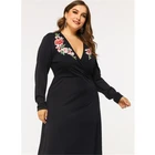Clothing Size Women 2020 New High Waist Women Clothing Big Size Long Sleeve Dress Plus Size