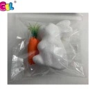 Easter Bunny Glitter Foam One Color W/Radish Decoration Easter Rabbit Gift