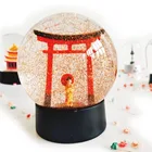 Delicate painting Decoration Craft 100mm Bio Resin Glass Japan Souvenirs Snow Globe
