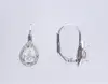 oval shape drop diamond wrap earring stud in clip design for fashion girls in pure sterling silver jewelry