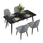 modern high quality marble dining set restaurant dining table set 4 seater