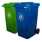 Hospital medical street garden recycle plastic waste bin container price with wheels