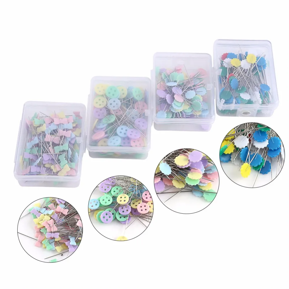 100Pcs/lot Sewing Accessories Patchwork Pins Sewing Pin With Box DIY Sewing Patchwork Pins Quilting tool