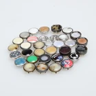 Metal pearl prong ring snaps button cover
