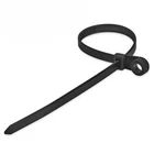 Excellent quality reusable black adjustable nylon mountable head cable zip ties