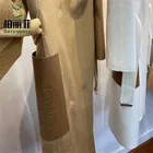 Fox Coat Fox Fur Collar Trench Long Loose Cashmere Wool Men Coat 2021