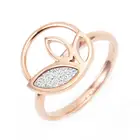 Wholesale Fashion Rose Gold Womens Ring Jewelry Natural Druzy Stone Gemstone Finger Stainless Steel Women Rings