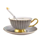 Coffee Tea Sets Coffee Ceramic Coffee High-grade Bone China Tea Cup Ceramic Gold Rim Coffee Cup And Saucer Can Be Customized
