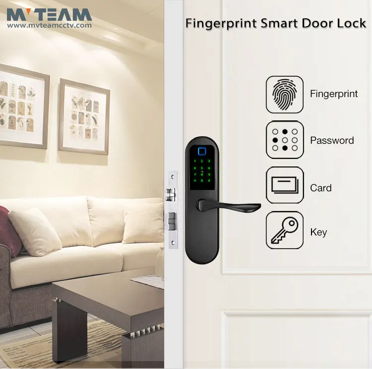 Wholesale Price Biometric Door Lock Keyless Security Smart Fingerprint Lock System For Home, Office, Hotel, House