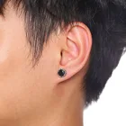 Cubic Zirconia Jewelry Earrings Zircon Stone New Earrings Black Zircon CZ Stud Earring