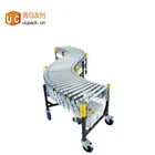 Portable Painted Steel Flexible Gravity Skate Wheel Conveyor