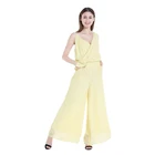 Eco friendly fancy sleeveless sexy Chiffon elegant jumpsuit for ladies