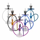 Wholesale glass Aluminum Alloy hookah shisha Stainless Steel Colored Smoke Chicha Sheesha Import Hookahs for Sale Nargile