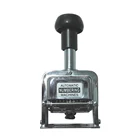 Quality office 8 digits metal self inking paper letter printing stamp hand automatic numbering machine