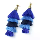 Factory Customized 2020 Promotion Fashion Tassel Long Earrings Set for Women