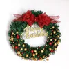 Wholesale Colorful Artificial 12'' Rose Flower Head Wreath Christmas Garland Circle Ring For Wedding Home Party Decor Christmas
