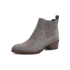 Factory Best seller Genuine Leather upper winter Leather Sole Ankle Ladies chunky heels Boots women shoes for ladies 2019