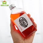 Custom logo 8oz 250ml cold brew coffee glass bottle with metal screw cap wholesale
