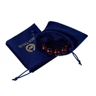 Velvet Pouch Logo Jewelry Hot Sale Suede Gift Bag Dust Jewellery New Fashion Velour Earring Velvet Pouch Printed