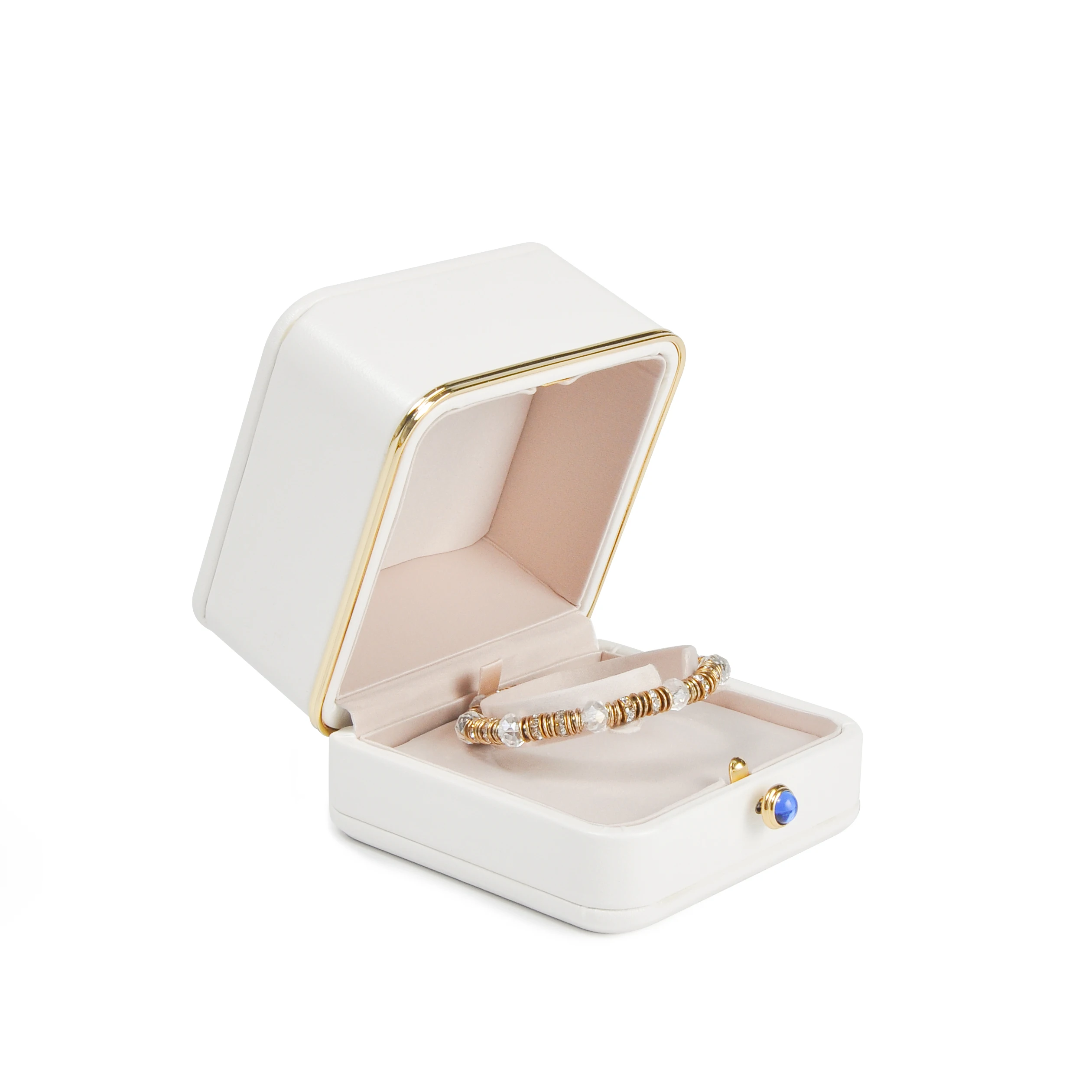 custom luxury elegant pu jewelry set packaging box with high