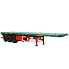 2 axle 3 axle 40ft 20 foot container semi trailer chassis flat bed flatbed semi trailer for sale