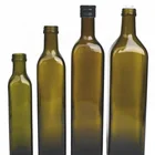 Oil Bottles Glass Bottle Manufacturer 250ml 500ml 750ml 1000ml Marasca Dark Green Glass Olive Oil Bottles