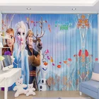 Environmentally friendly odorless and colorfast kids bedroom curtains cartoon character bedroom digital printing curtain