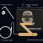 FS-TZD1005 Free Shipping 3d Illusion Magic Led Lamp Wooden Promotional Gifts Led Lamp Wood