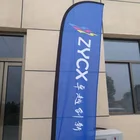 FF-016 custom size High cost performance dye sublimation vivid beach feather flag & banners