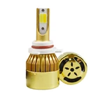 factory direct sale high power Dual color LED car headlights C6 color LED lights H1 H4 H7 LED headlamps