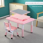 Kids Table Furniture Indoor Kids Plastic Study Table And Chair Kids Furniture Table Table With Side Cabinet