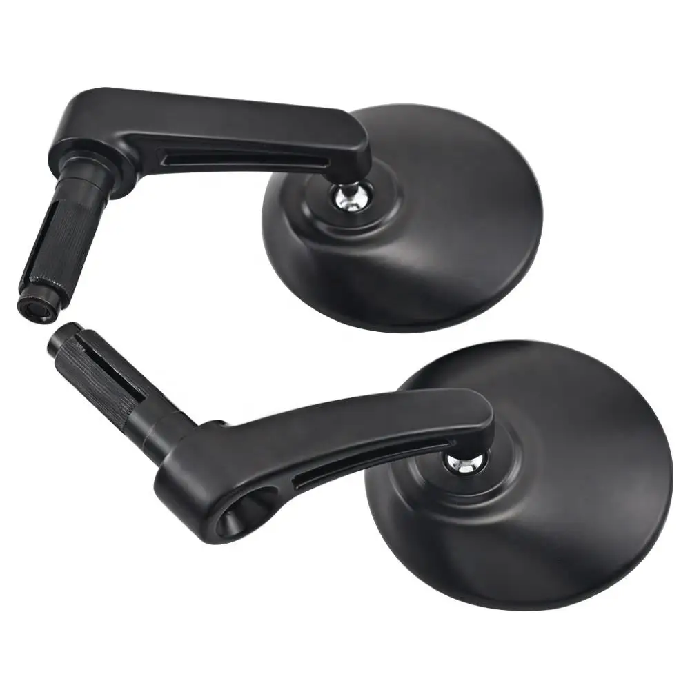 Motorbike Adjustable Bar End Round Rearview Handlebar Mount Mirror For Harley Spostster Bobber Chopper Cafe Racer Tracker