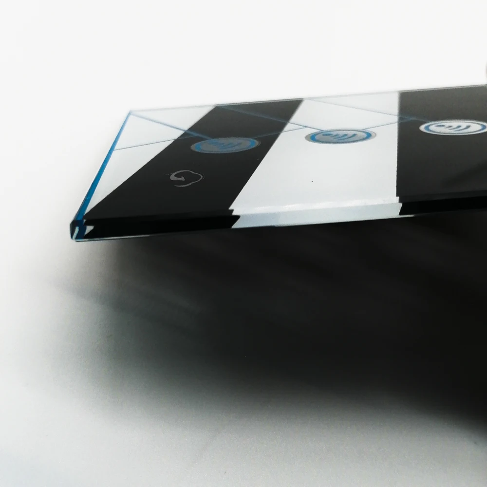 Glass Factory Supplier Custom Electric Switch Panel Touched Teampered Glass Panel